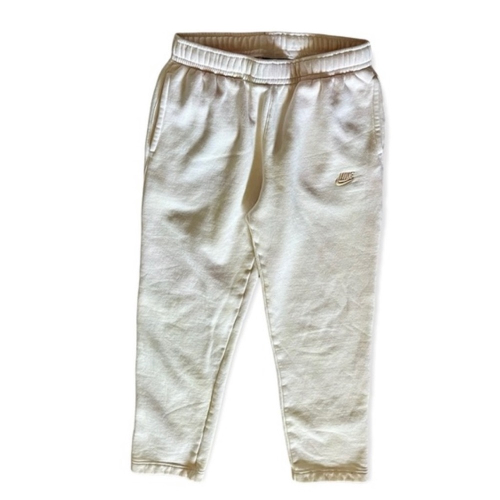 Womens vintage nike swish beige high rise skinny Sweatpants m pull-on elastic